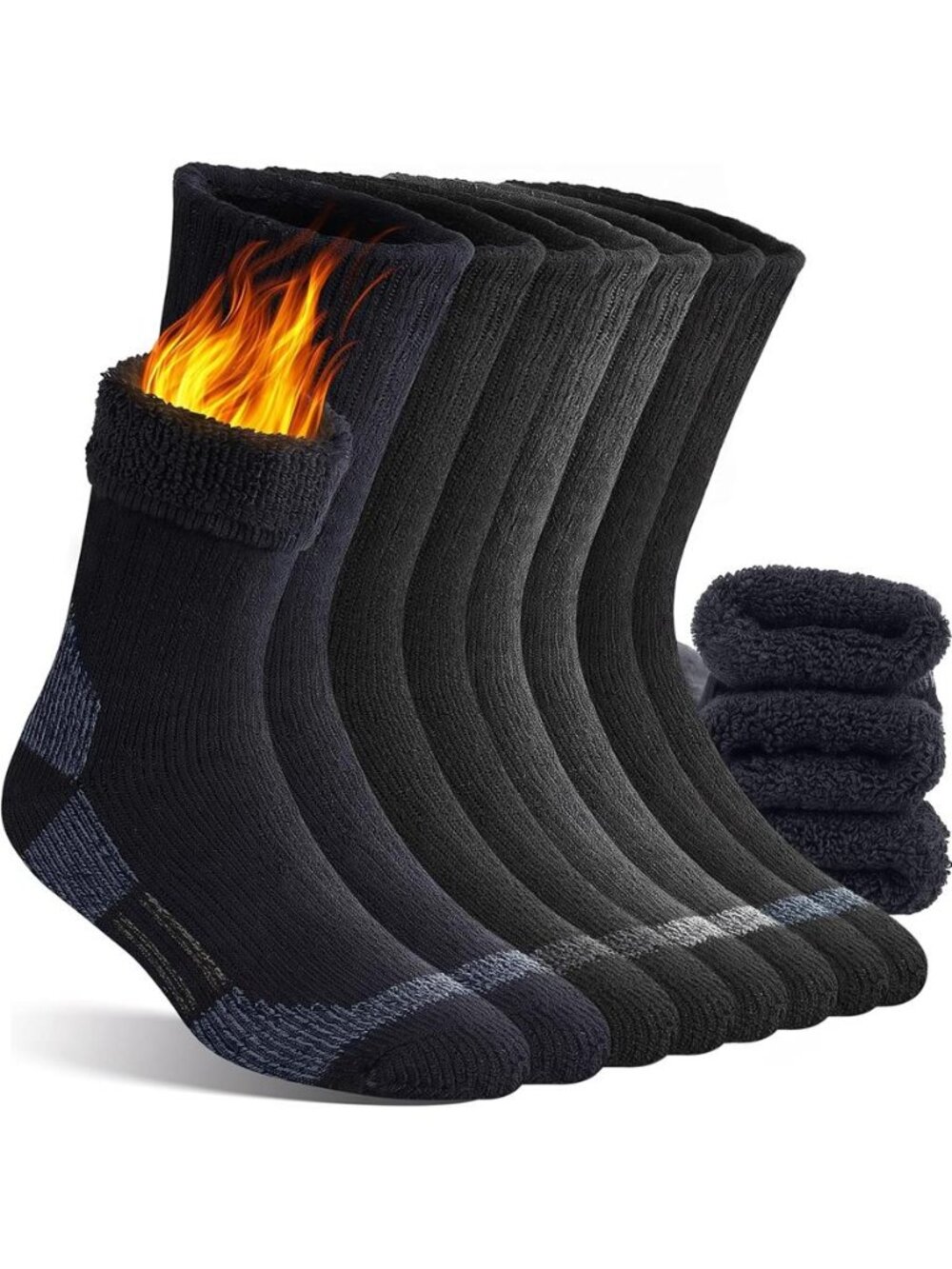 4 Pairs Men's Merino Wool Thermal Warm Winter Socks Super Thick